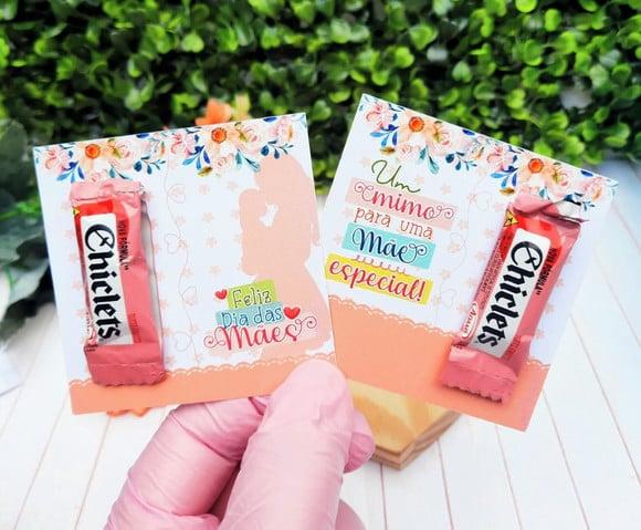 Card com Chiclete- Dia das Mães