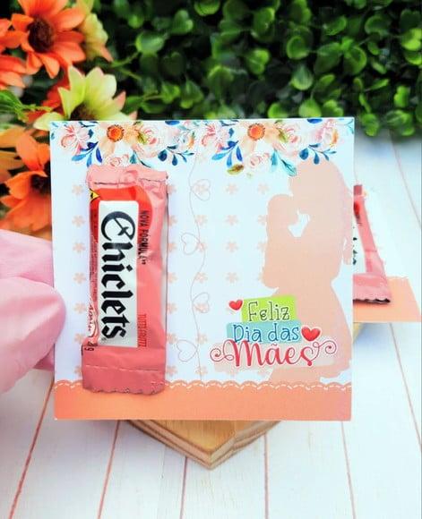 Card com Chiclete- Dia das Mães