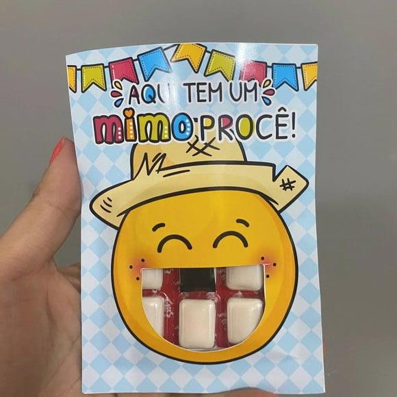 Card com Chiclete- Festa Junina