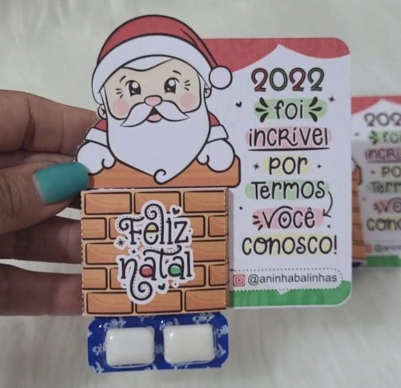 Card com Chiclete- Natal