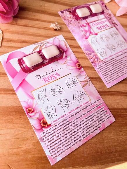 Card com Chiclete- Outubro Rosa