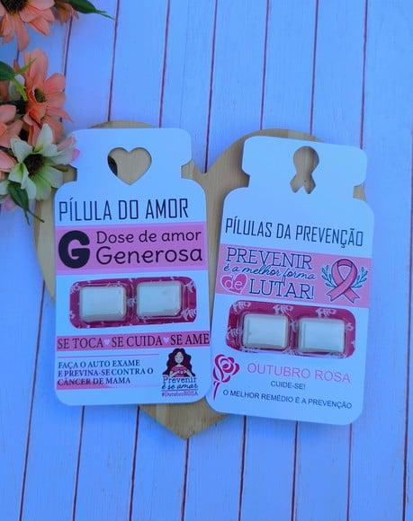 Card com Chiclete- Outubro Rosa
