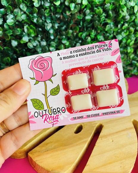 Card com Chiclete- Outubro Rosa