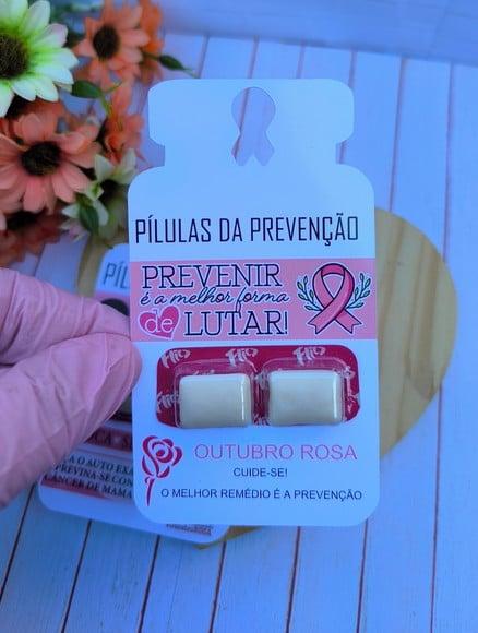 Card com Chiclete- Outubro Rosa