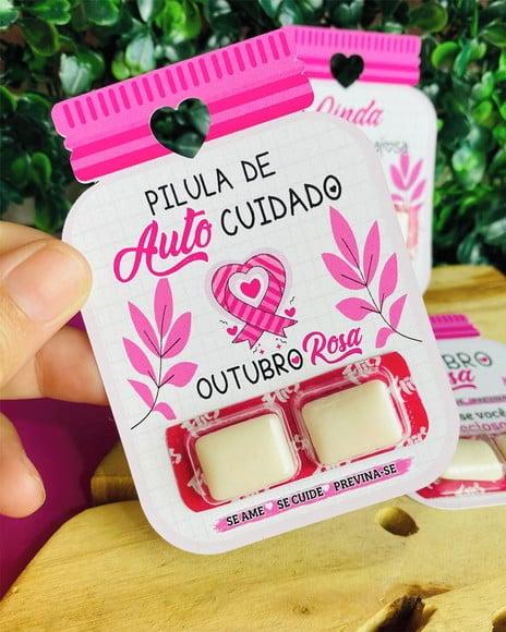Card com Chiclete- Outubro Rosa