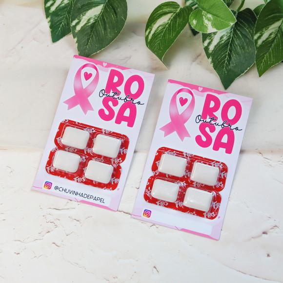 Card com Chiclete- Outubro Rosa