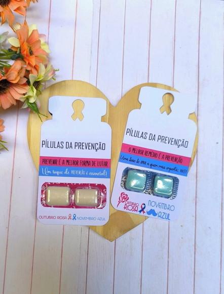 Card com Chiclete- Outubro Rosa e Novembro Azul