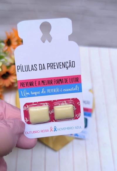 Card com Chiclete- Outubro Rosa e Novembro Azul