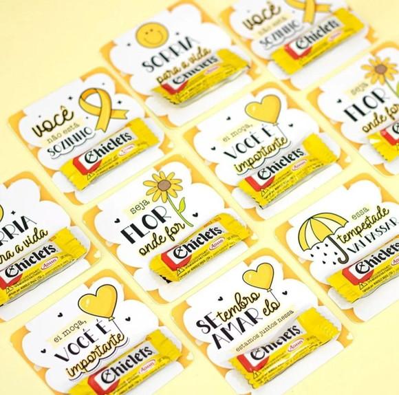 Card com Chiclete- Setembro Amarelo