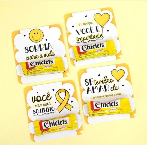 Card com Chiclete- Setembro Amarelo