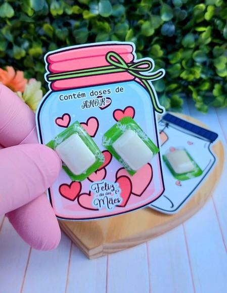 Card com Chicletinhos- Dia das Mães
