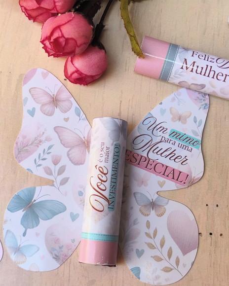 Card com Chocolate Baton- Dia da Mulher