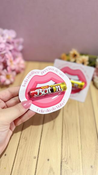 Card com Chocolate Baton- Dia da Mulher