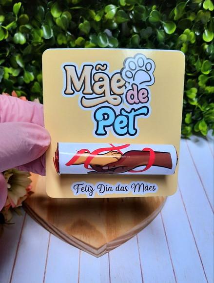 Card com Chocolate Baton- Dia das Mães Pet