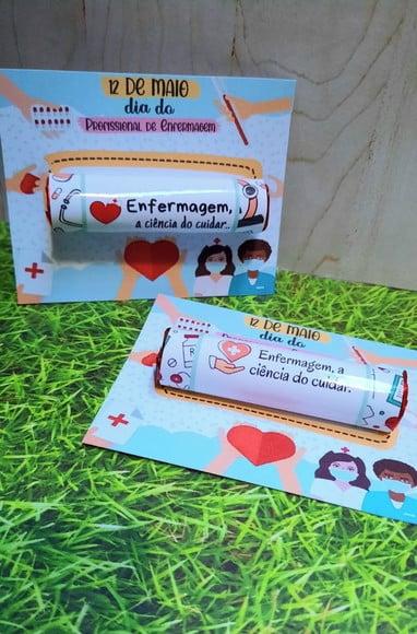Card com Chocolate Baton- Enfermagem