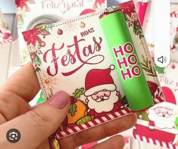 Card com Chocolate Baton- Feliz Natal
