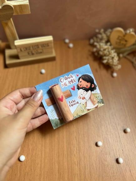 Card com Chocolate Baton- Páscoa