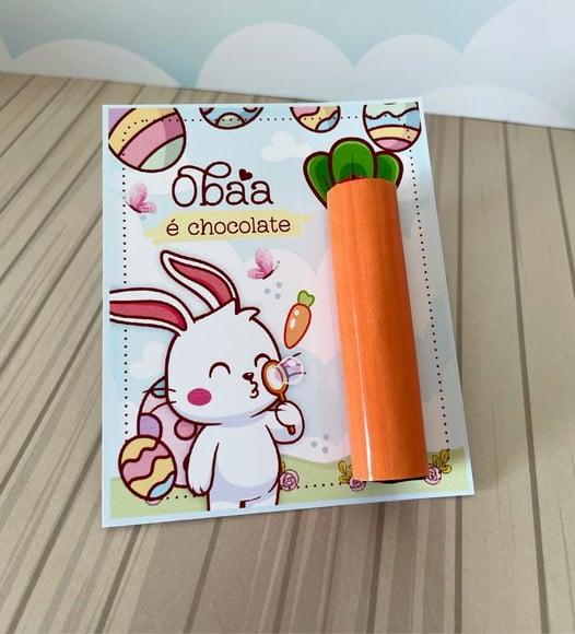 Card com Chocolate Baton- Páscoa