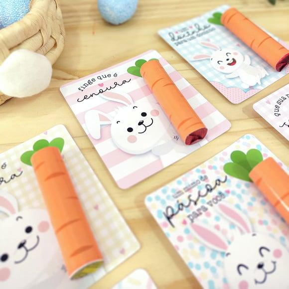 Card com Chocolate Baton- Páscoa