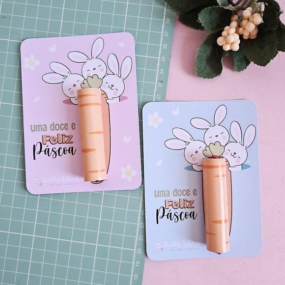 Card com Chocolate Baton- Páscoa