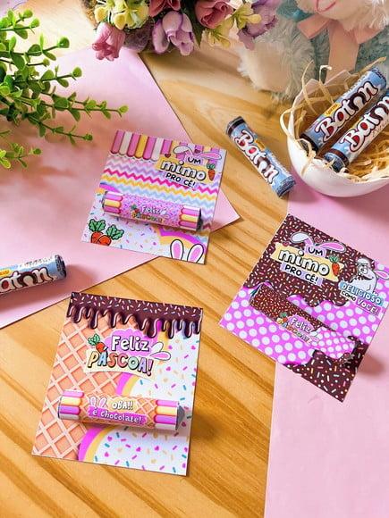 Card com Chocolate Baton- Páscoa