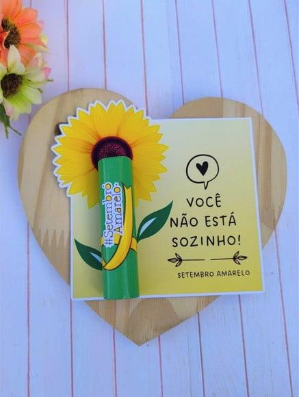 Card com Chocolate Baton- Setembro Amarelo