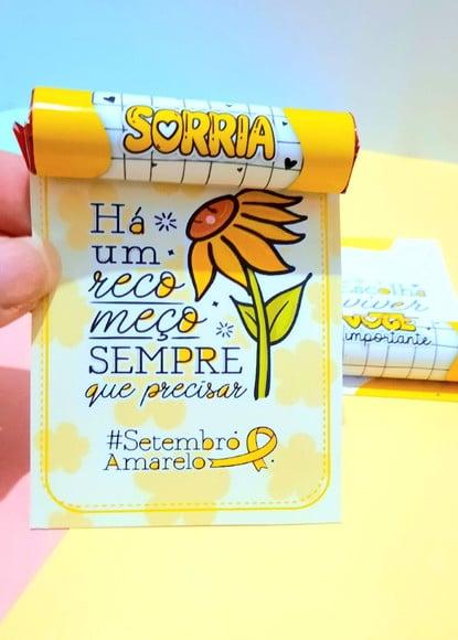 Card com Chocolate Baton- Setembro Amarelo