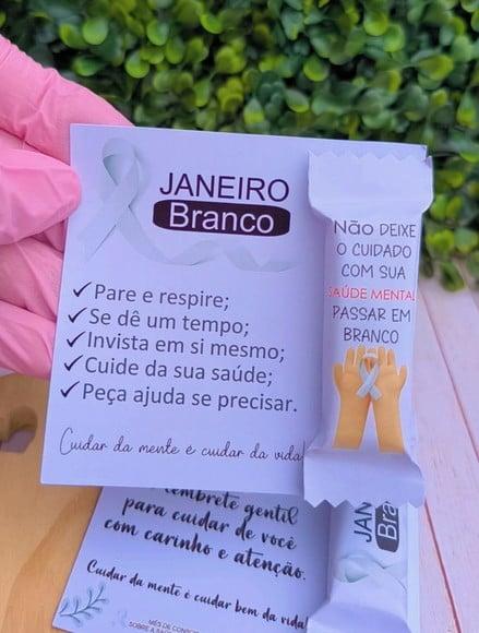 Card com Chocolate Bis- Janeiro Branco