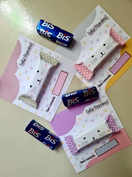 Card com Chocolate Bis- Páscoa
