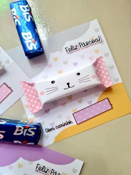 Card com Chocolate Bis- Páscoa