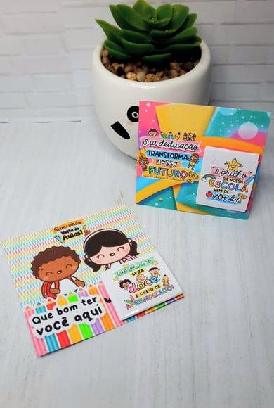 Card com Chocolate Cacau Show 5g- Volta as Aulas