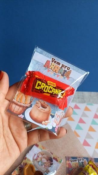 Card com Chocolate de Amendoim- Festa Junina