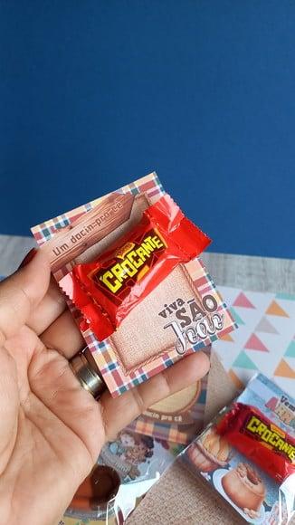 Card com Chocolate de Amendoim- Festa Junina