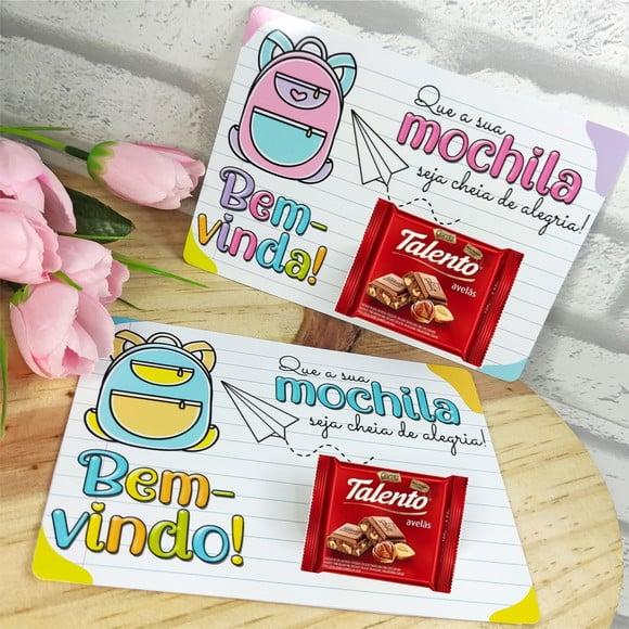 Card com Chocolate Talento Pequeno- Volta as Aulas