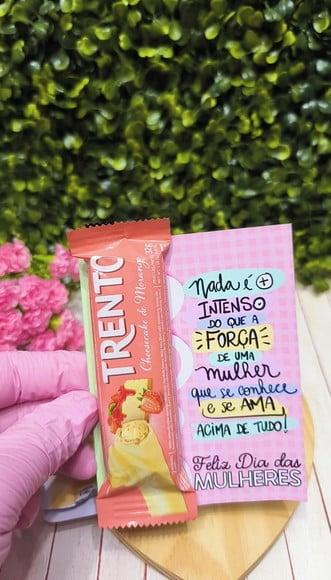 Card com Chocolate Trento- Dia da Mulher