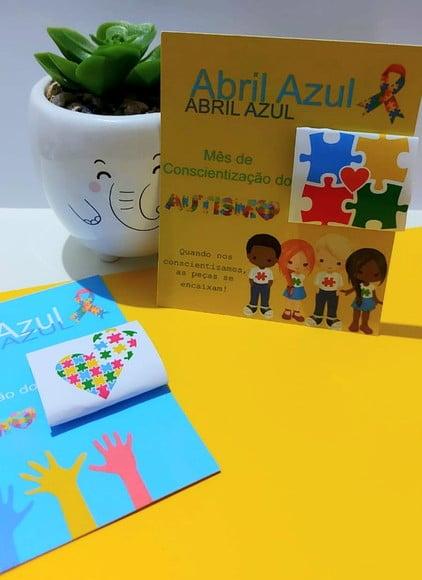 Card com Chocolatinho Cacau Show 5g- Abril Azul