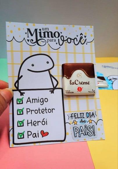 Card com Chocolatinho Cacau Show 5g- Dia dos Pais