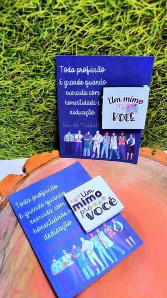 Card com Chocolatinho Cacau Show 5g- Dia do Trabalho