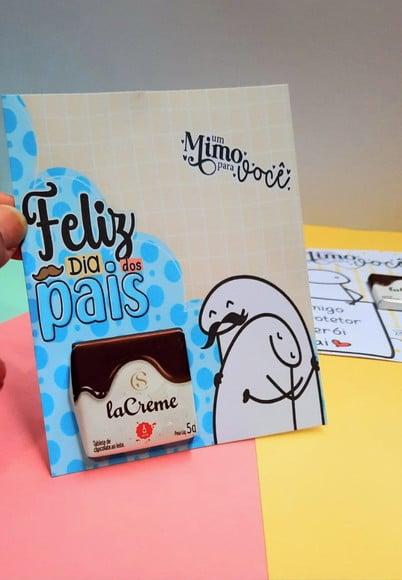 Card com Chocolatinho Cacau Show 5g- Dia dos Pais