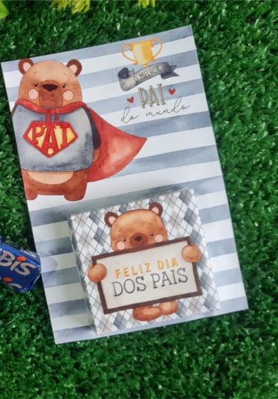 Card com Chocolatinho Cacau Show 5g- Dia dos Pais