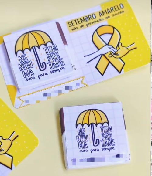 Card com Chocolatinho Cacau Show 5g- Setembro Amarelo