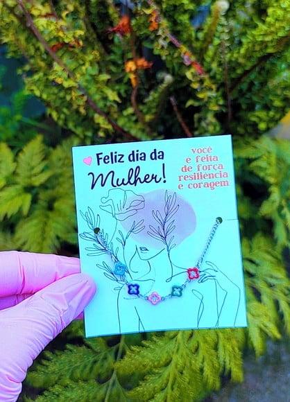 Card com Colar - Dia da Mulher