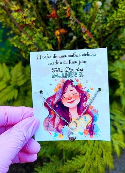 Card com Colar - Dia da Mulher
