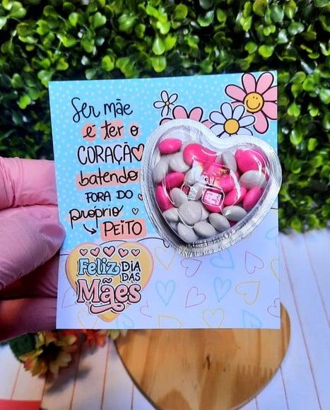 Card com Coloreti (chocolates)- Dia das Mães