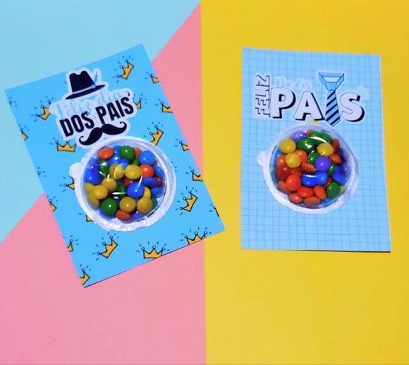 Card com Coloreti (chocolatinho)- Dia dos Pais