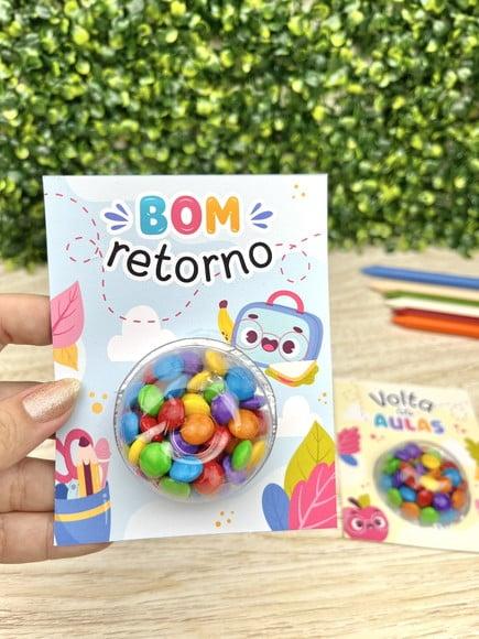 Card com Coloreti (chocolatinhos)- Volta as Aulas