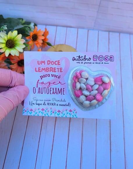Card com Coloreti (confeti Chocolate)- Outubro Rosa