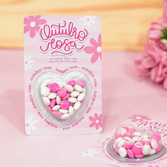 Card com Coloreti (confeti)- Outubro Rosa