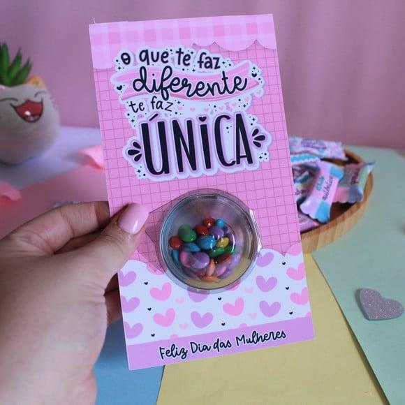 Card com Coloreti (docinhos) Dia da Mulher