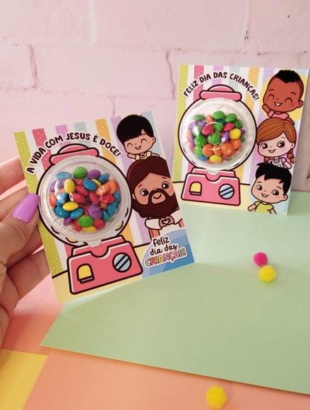 Card Com Confete (docinhos)- Dia Das Crianças